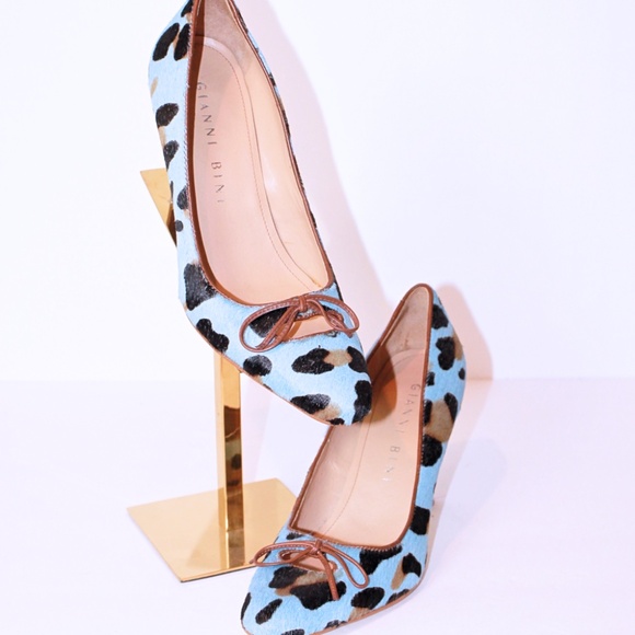 Gianni Bini Leopard Print Heels Size (6) - Picture 1 of 8